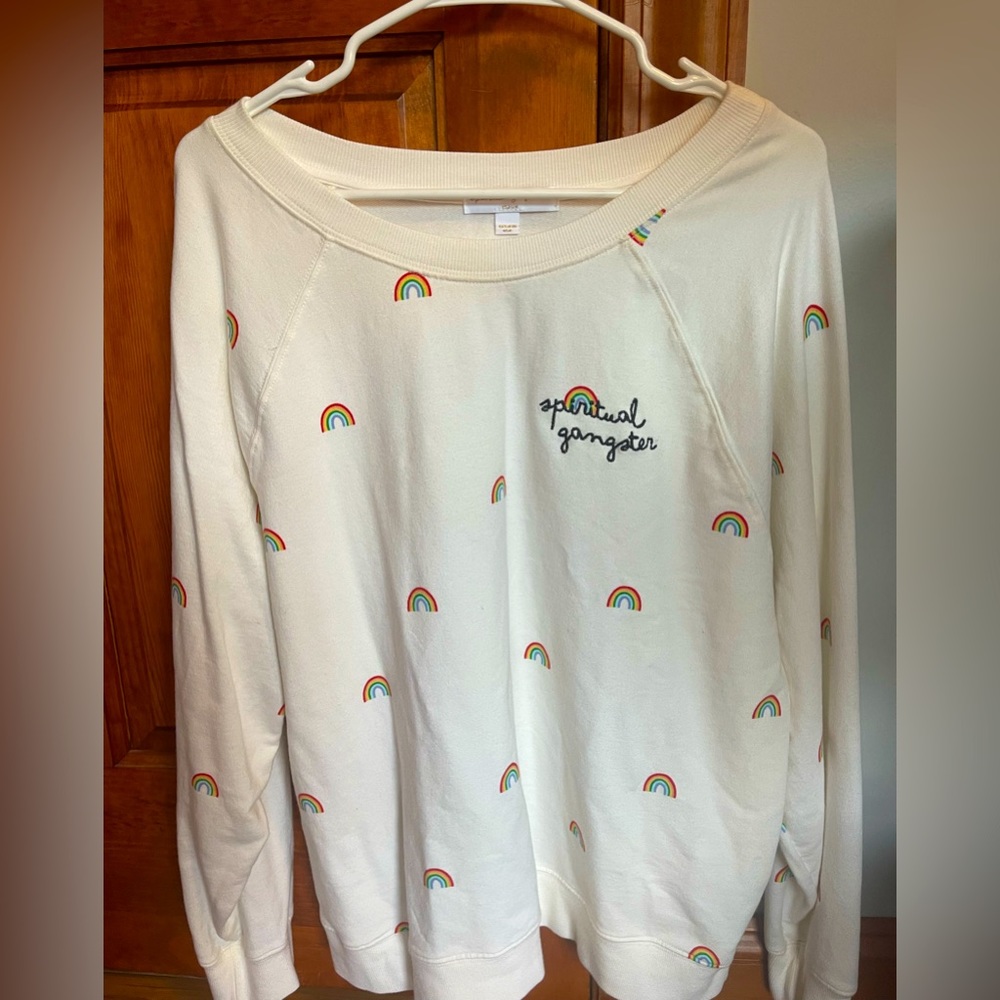 Spiritual Gangster rainbow sweater- sz medium